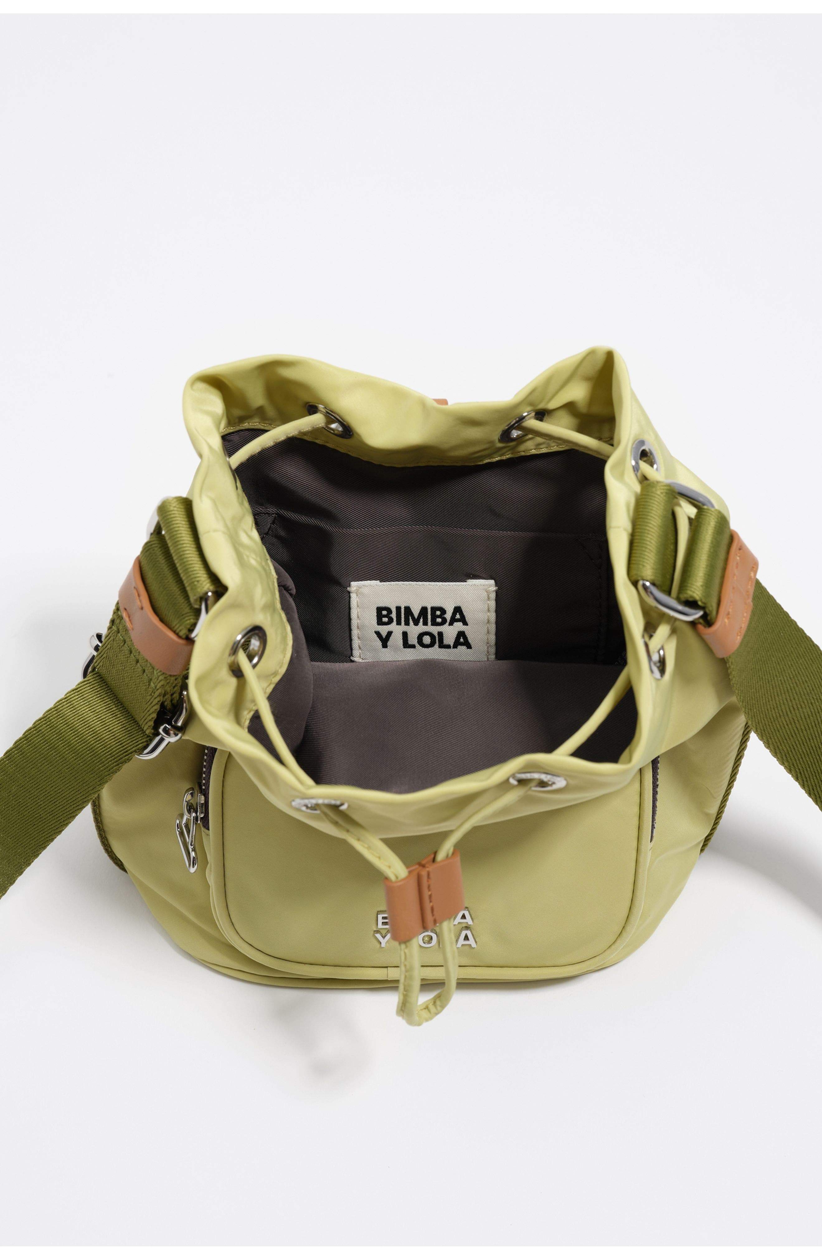 Bimba y Lola Nylon Mini Bag Adjustable Strap, Alternate, color, Pale Lime