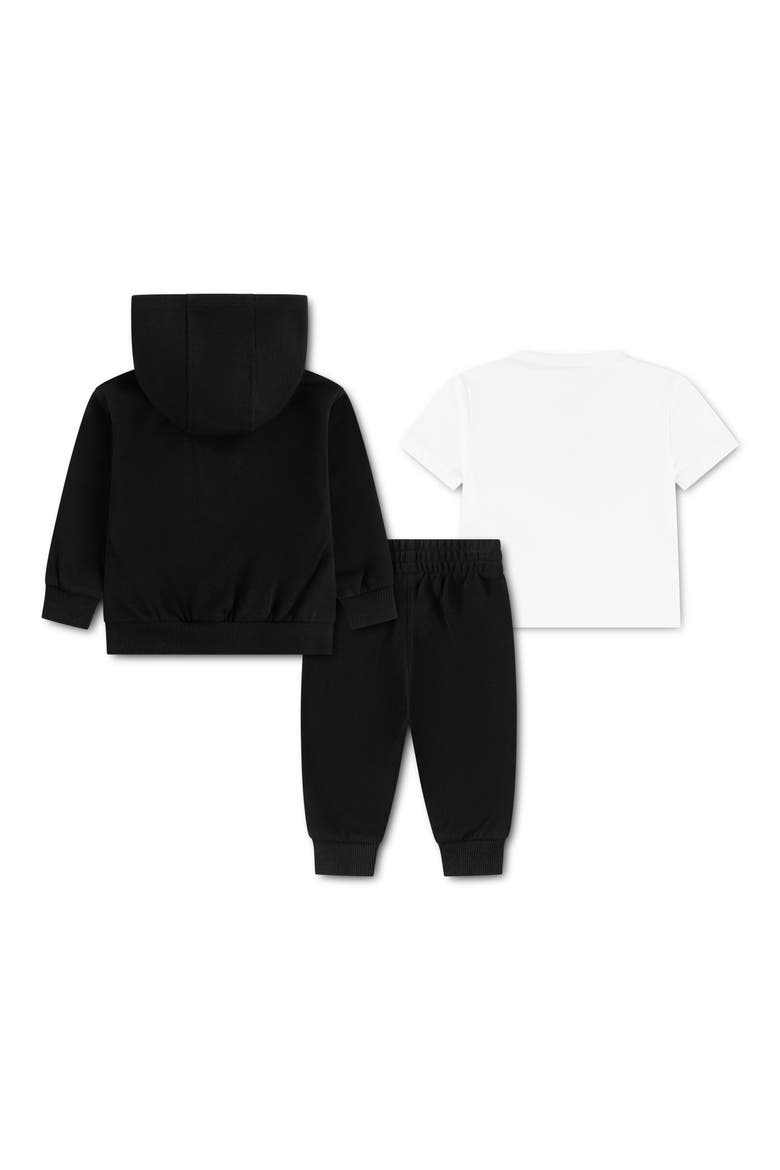Kids' 3-Piece Hoodie, T-Shirt & Joggers Set, Alternate, color, BLACK