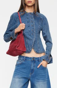 LIONESS Form Double Breasted Denim Jacket