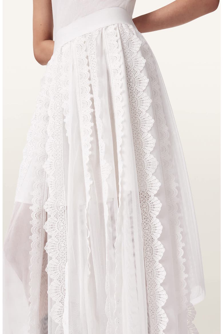 Vashtie Mixed Lace Handkerchief Hem Skirt, Alternate, color, OPTIC WHITE