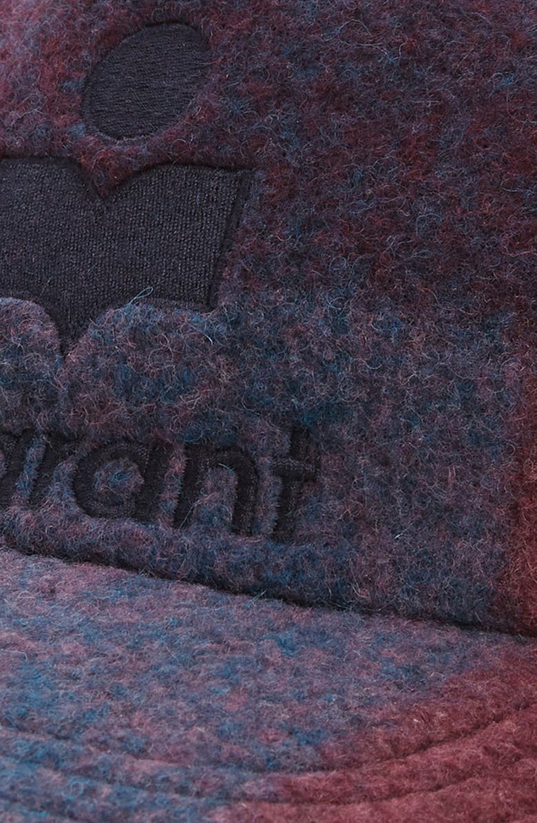 Isabel Marant Tyron Logo Check Blanket Baseball Cap, Alternate, color, 