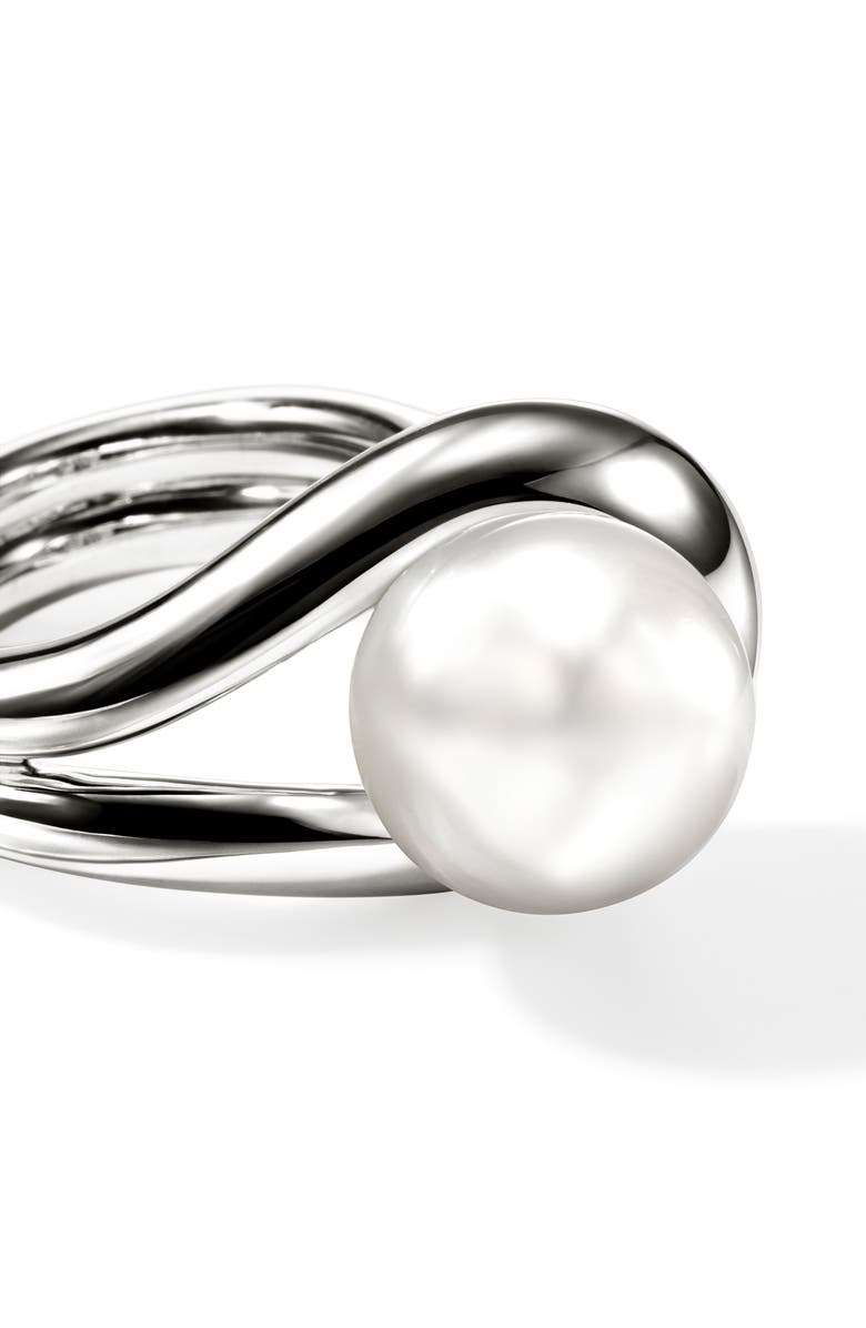 John Hardy Surf Silver Ring with Freshwater Pearl, Alternate, color, Sterling Silver