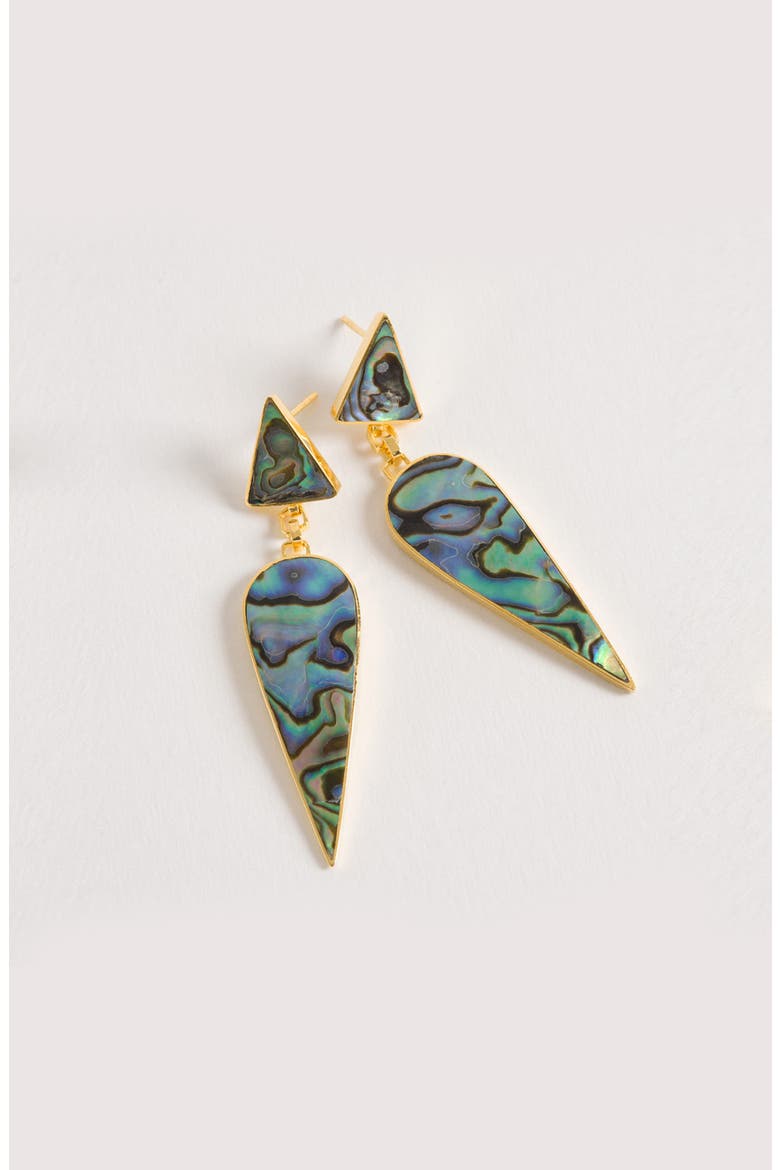 Warrioress Wonder Paua Earrings, Alternate, color, Wonder Paua