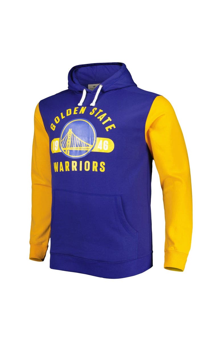 FANATICS Men's Fanatics Branded Royal/Gold Golden State Warriors Big & Tall Bold Attack Pullover Hoodie, Alternate, color, Royal