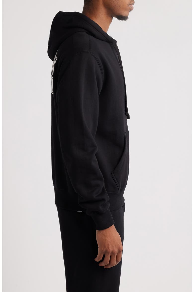 Arch Logo Graphic Hoodie, Alternate, color, BLACK