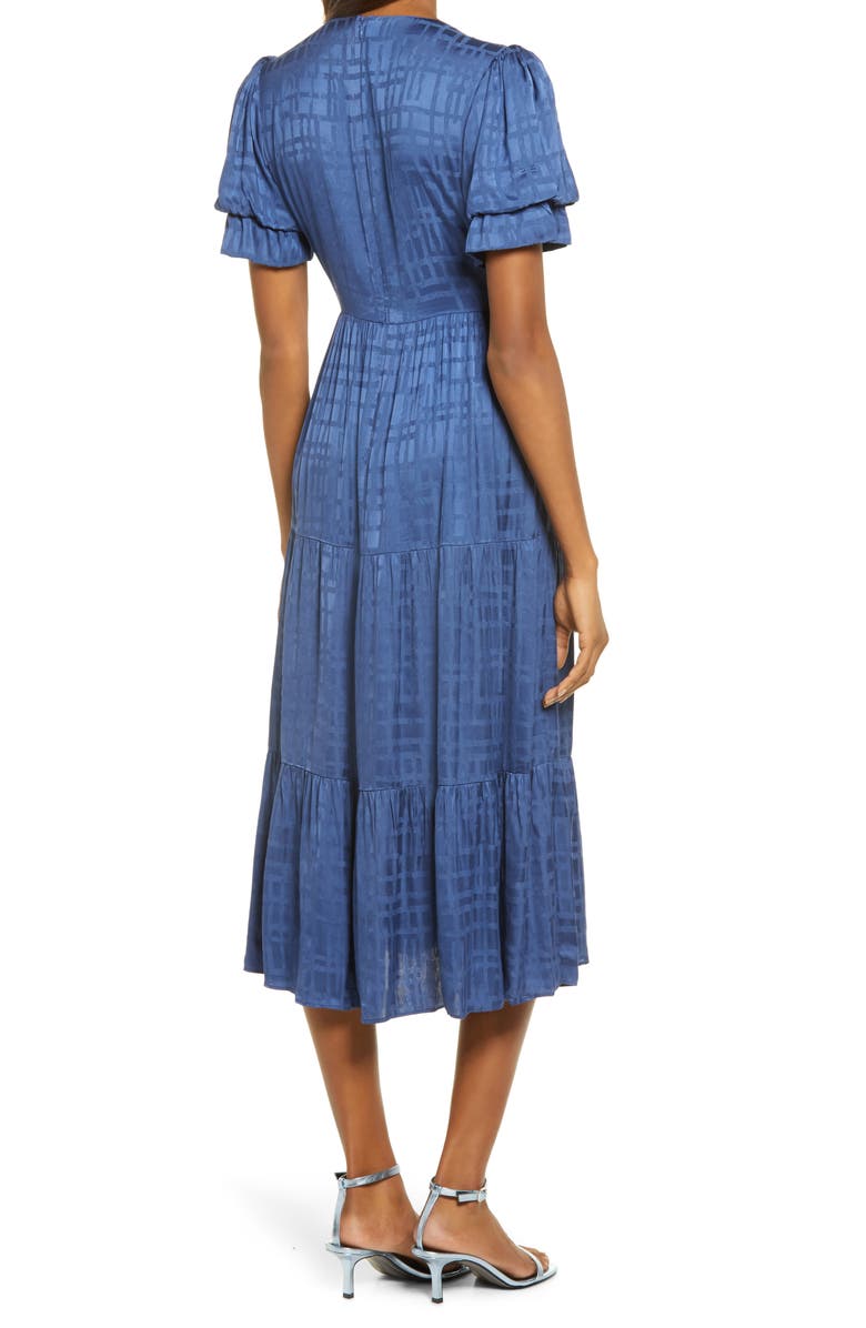 Adelyn Rae Marvella Jacquard Midi Dress, Alternate, color, 