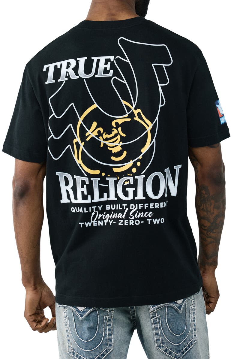 True Religion Horseshoe Repeat Cotton Graphic T-Shirt, Alternate, color,