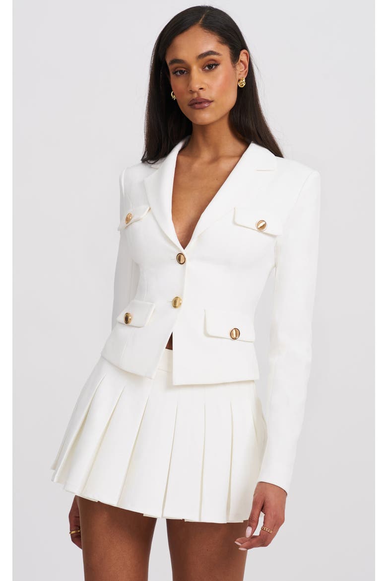 Oakley Structured Tailored Button Blazer Jacket, Main, color, White
