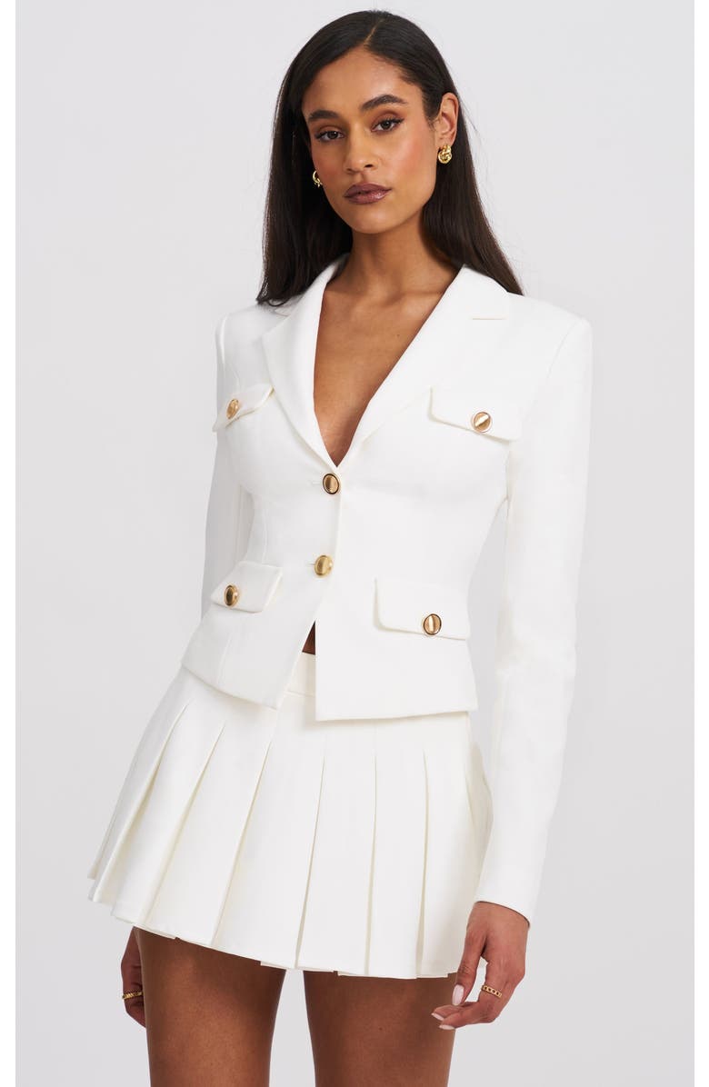 Miss Circle Oakley Structured Tailored Button Blazer Jacket, Main, color,