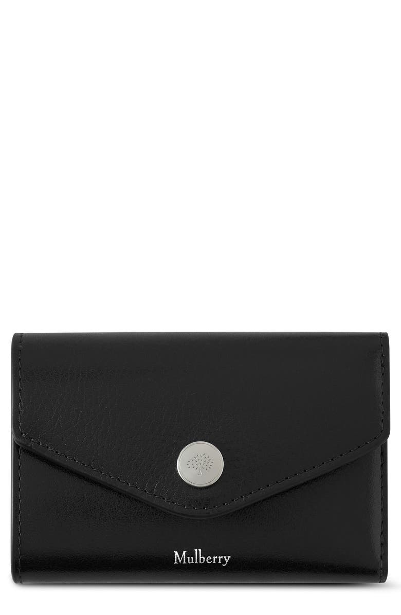 Mulberry Envelope Bi-Fold Leather Wallet, Main, color, Black