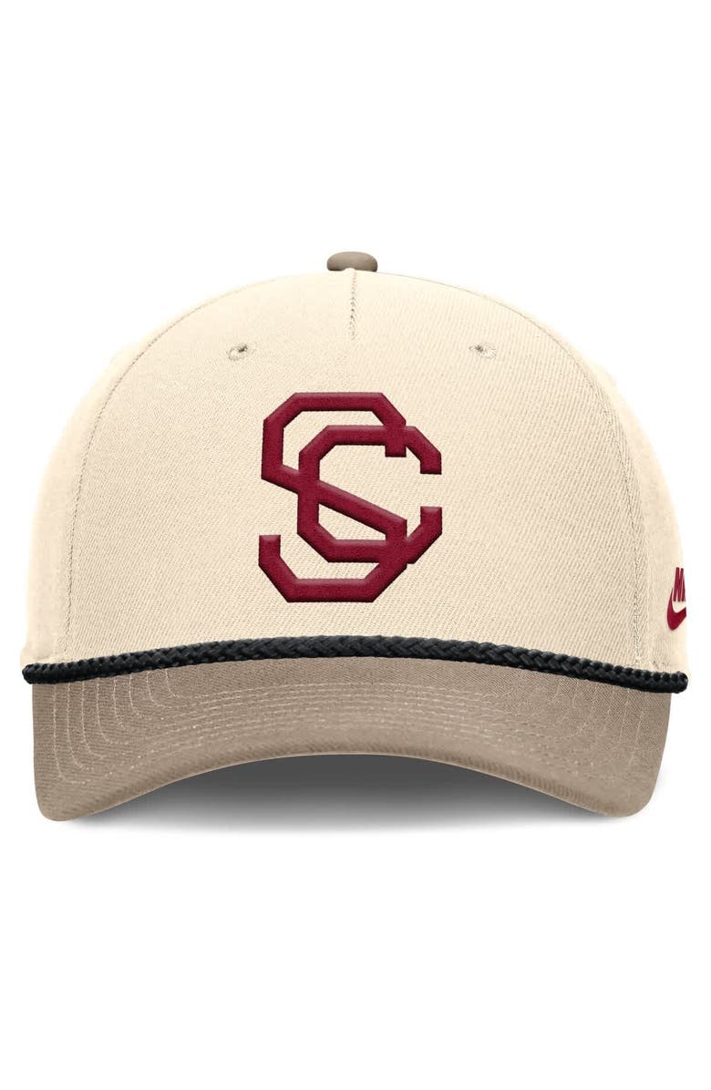 Nike Men's Nike Natural USC Trojans Rise Legacy Throwback Logo Adjustable Hat, Alternate, color, Natural