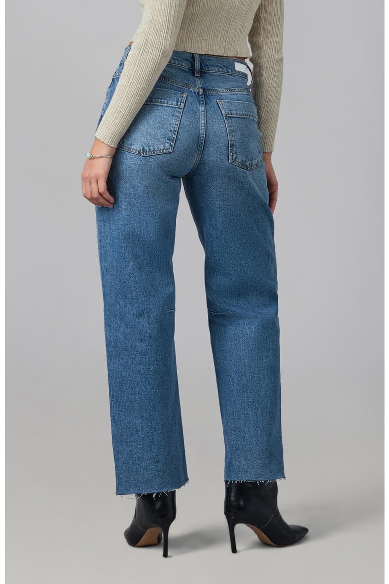 Dylan High Rise Barrel Jeans, Alternate, color, Divine Blue