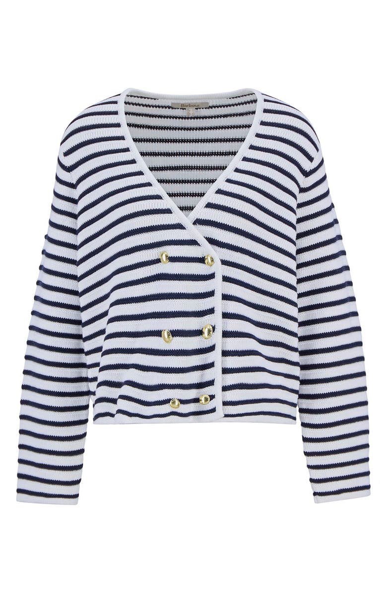 Barbour Abby Double Breasted Knit Jacket, Alternate, color, Cloud Navy