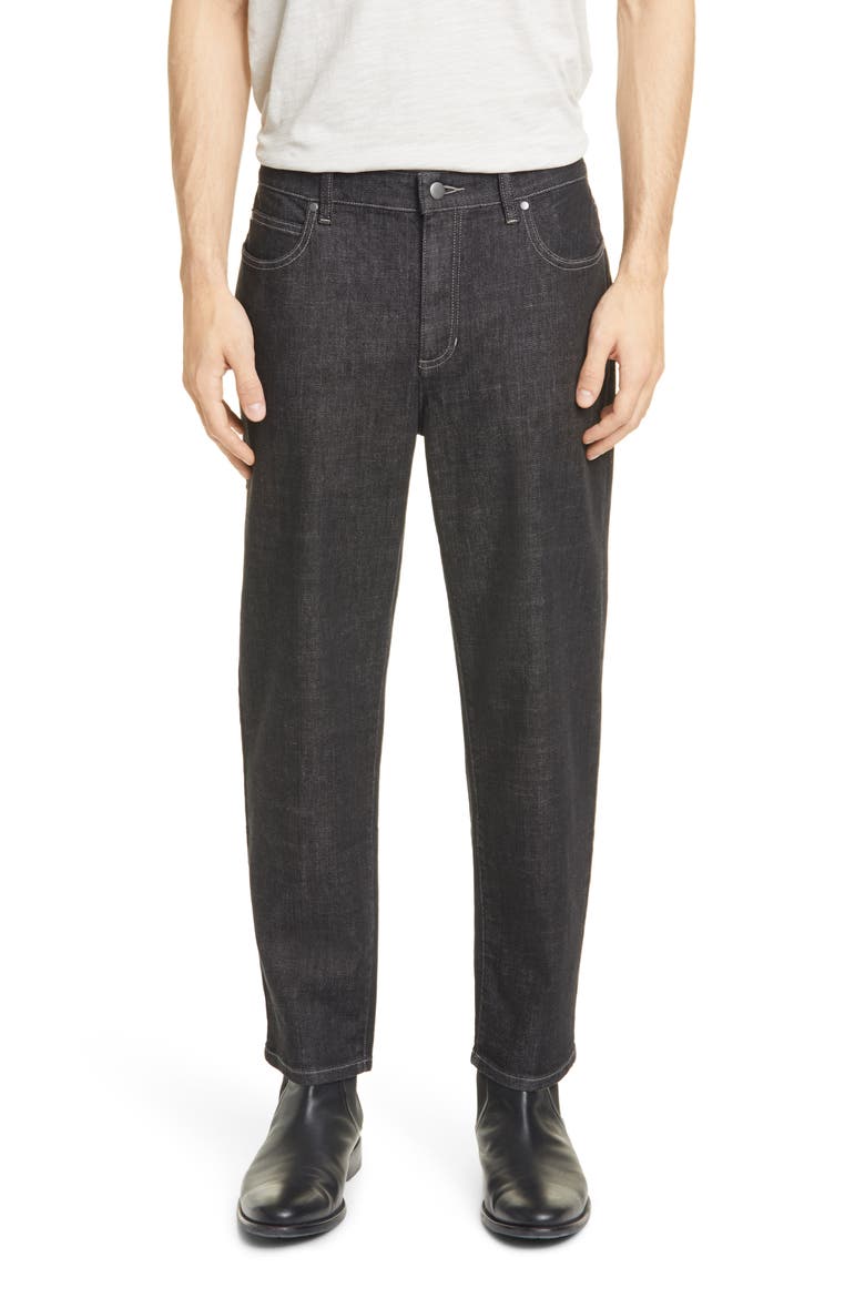 Organic Cotton Stretch Denim Ankle Straight Leg Jeans (Nordstrom Exclusive), Alternate, color, VINTAGE BLACK