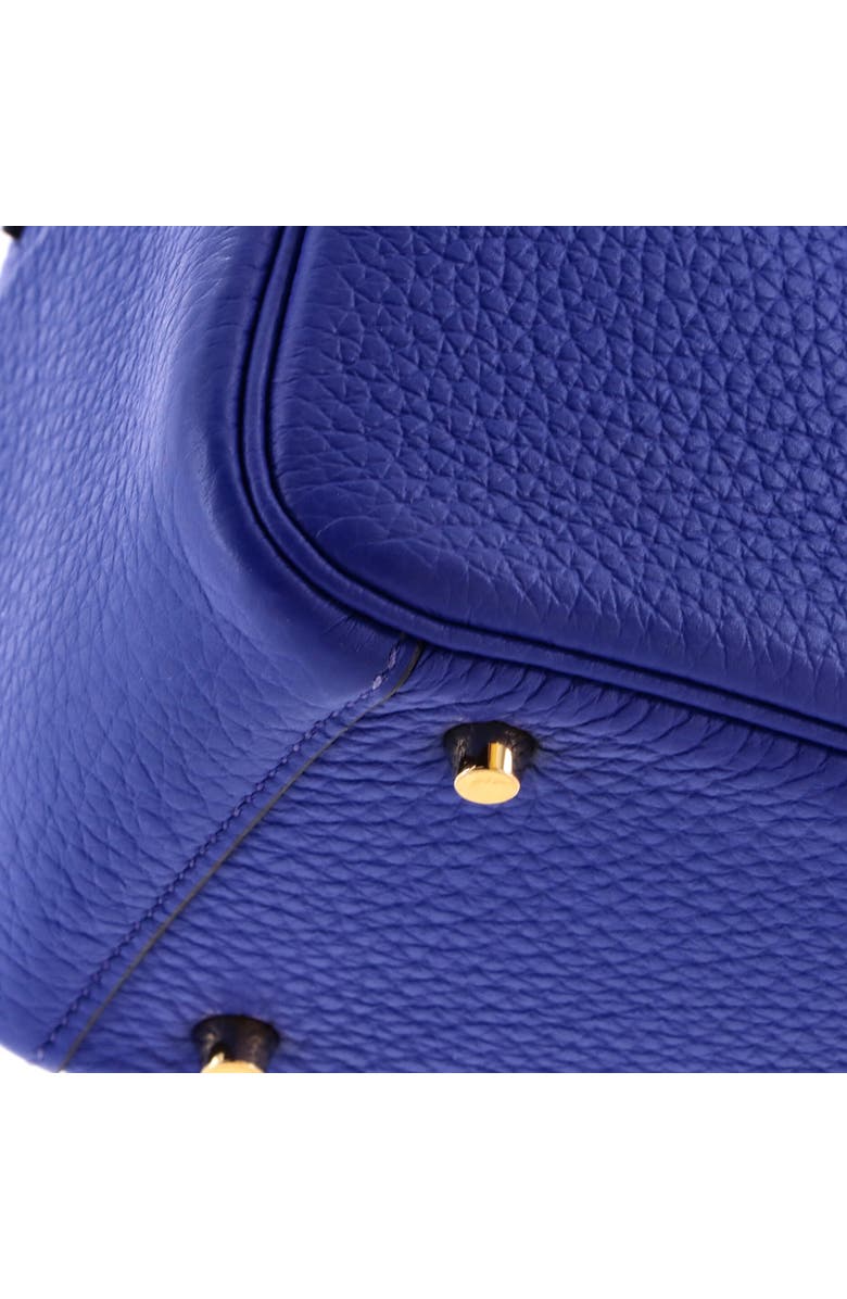 Pre-Owned Hermes Lindy Quadrille Bag Clemence with Canvas Mini, Alternate, color, Bleu Royal