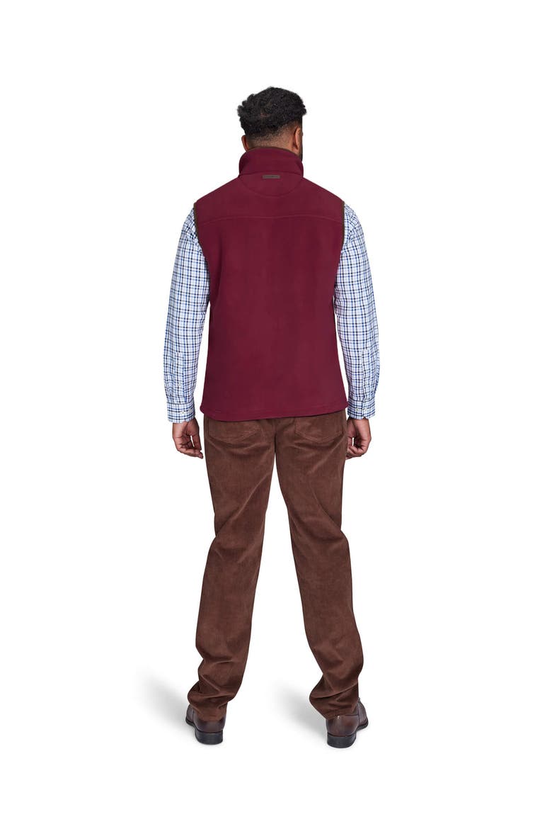Fleece Gilet, Alternate, color, Burgundy