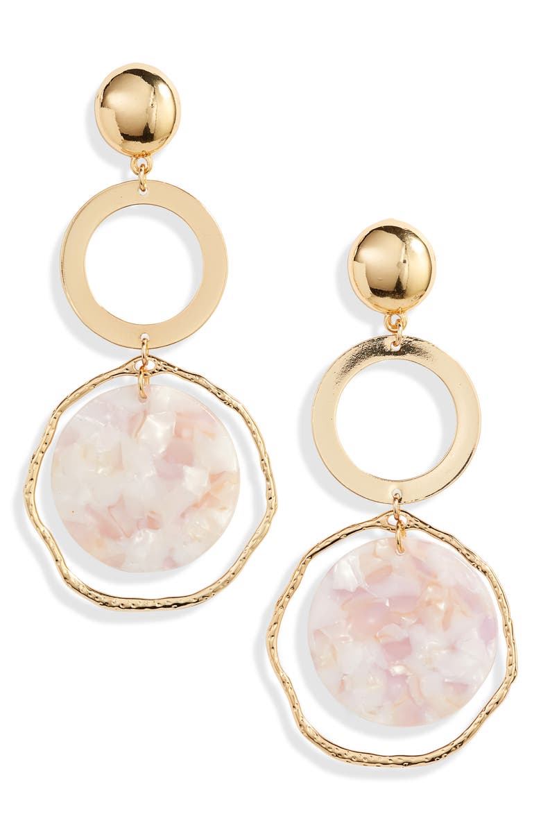 Ettika Disc Drop Earrings, Main, color, 