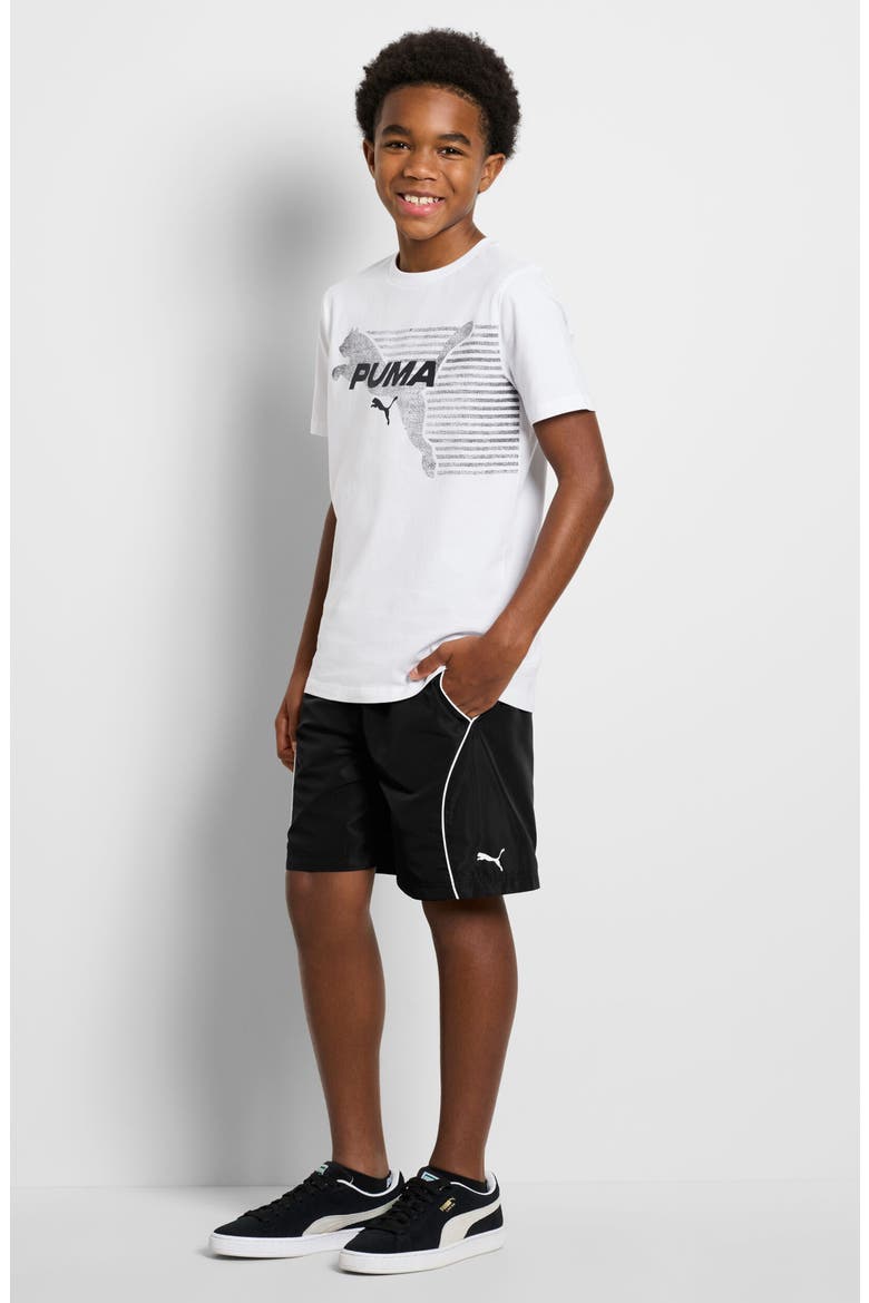 Kids' Woven Track Shorts, Alternate, color, BLACK