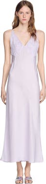 SANDRO Lace maxi dress