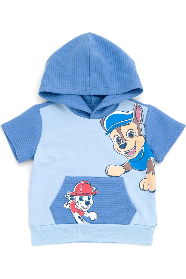 2-Piece Hooded Tee and Shorts Set, Alternate, color, Light Blue