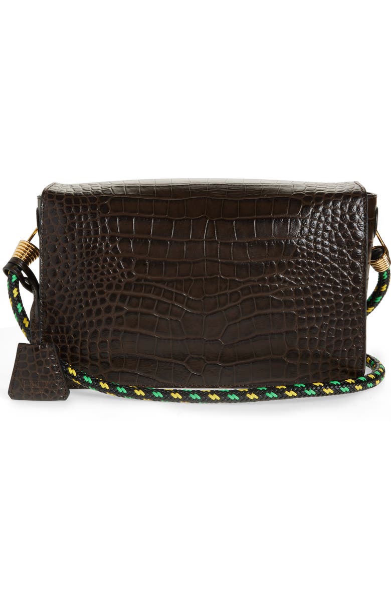 Moschino Braided Cord Leather Shoulder Bag, Alternate, color,