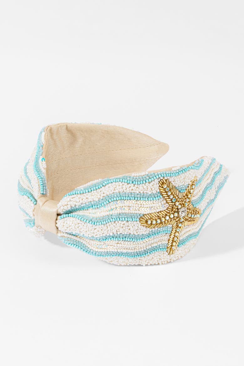 Coastal Tide Knotted Headband, Alternate, color, Turquoise