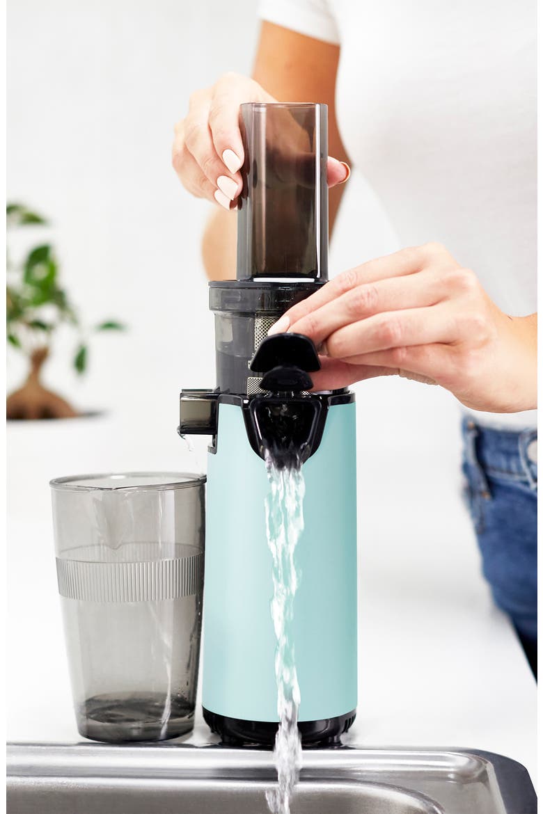Compact Cold Press Power Juicer, Alternate, color, AQUA