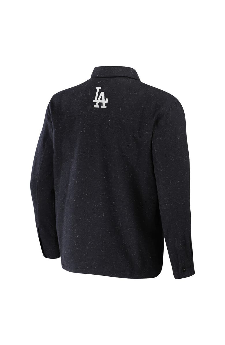Darius Rucker Collection by Fanatics Men's Darius Rucker Collection by Fanatics Black Los Angeles Dodgers Ringstop Full-Snap Shacket, Alternate, color, 