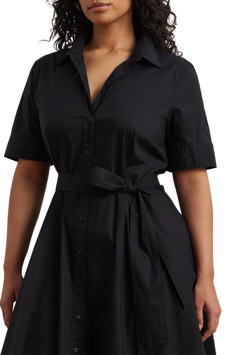 Lauren Ralph Lauren Belted Cotton Blend Shirtdress, Alternate, color,