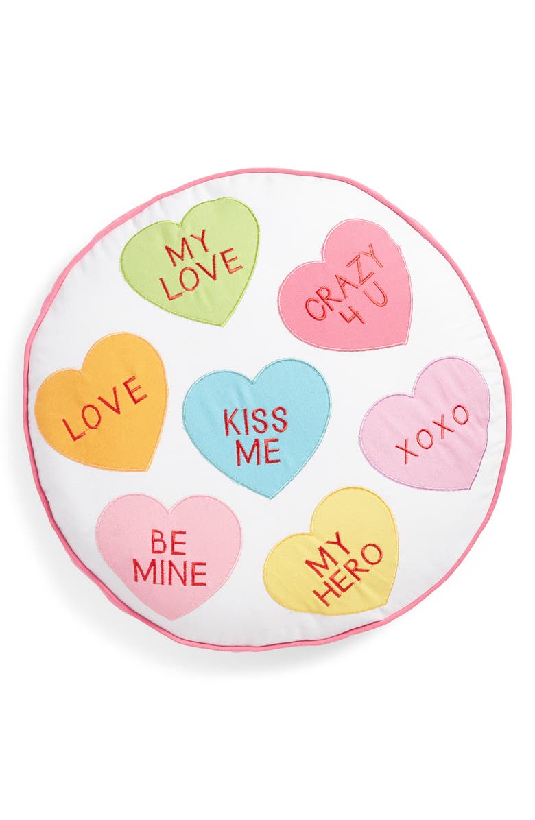 Levtex Candy Hearts Accent Pillow, Main, color, 