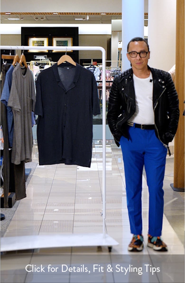 Nayeem Etching Print Organic Cotton Camp Shirt, sales video thumbnail