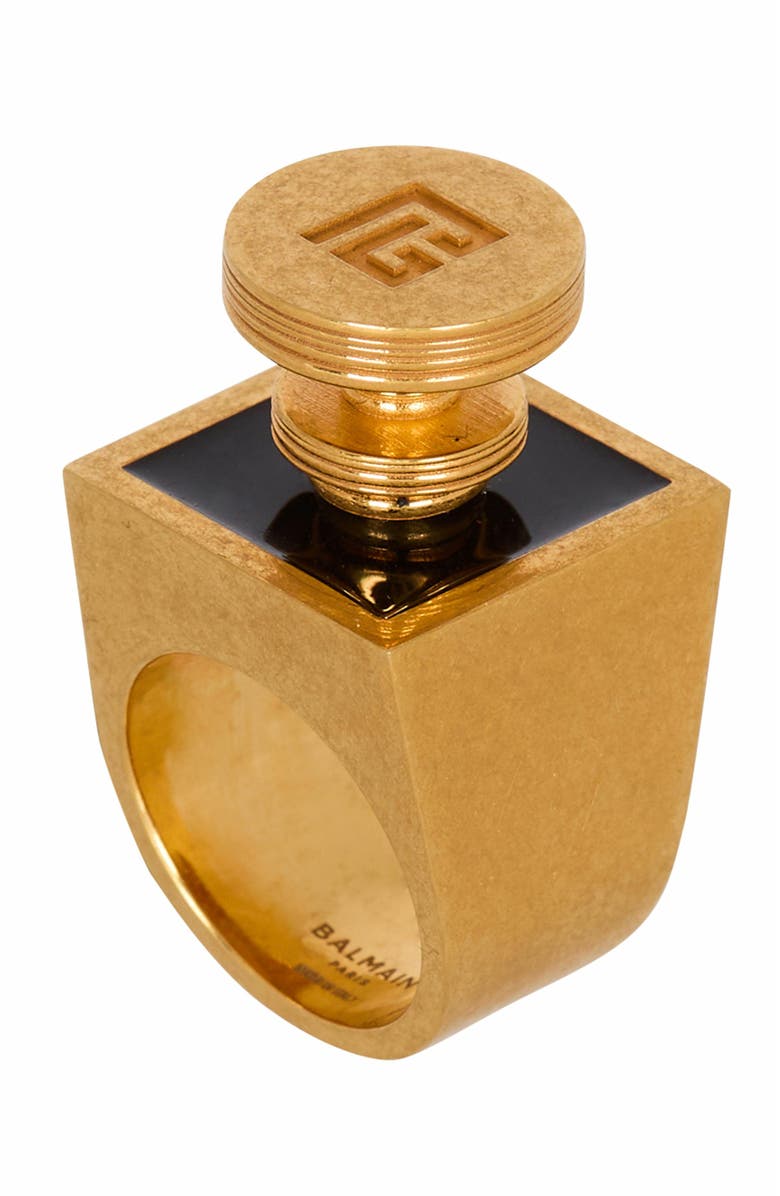 Balmain Brass Perfume Ring, Alternate, color, 