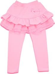 JOE-ELLA Kids' Solid Skirted Stretch Leggings