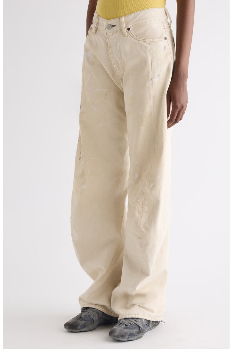 2023 Paint Splatter Loose Fit Jeans, Alternate, color, WHITE