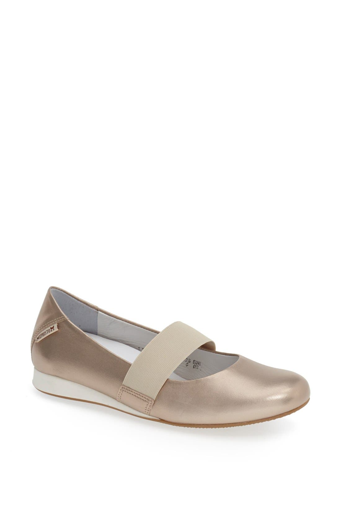 'Baline' Mary Jane Flat, Main, color, NUDE PERL CALFSKIN