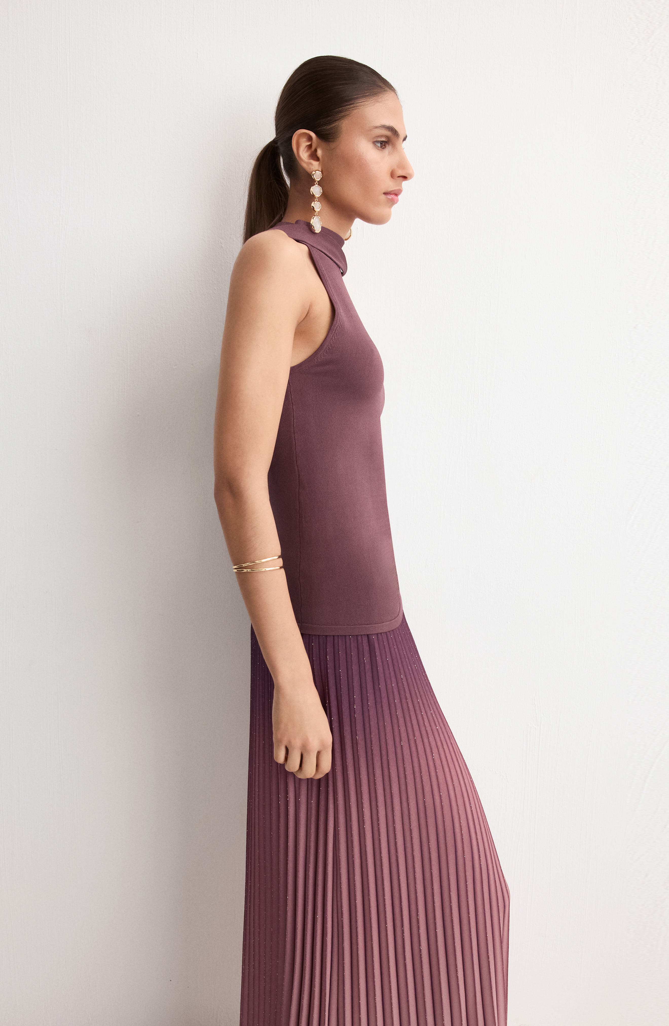 Pleated A-Line Skirt - image 2