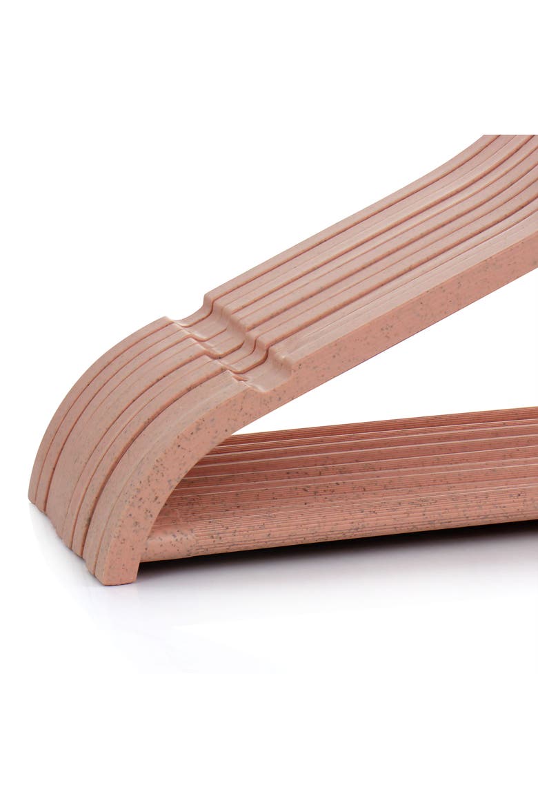 20 Piece Biodegradable Coat Hangers, Alternate, color, Pink