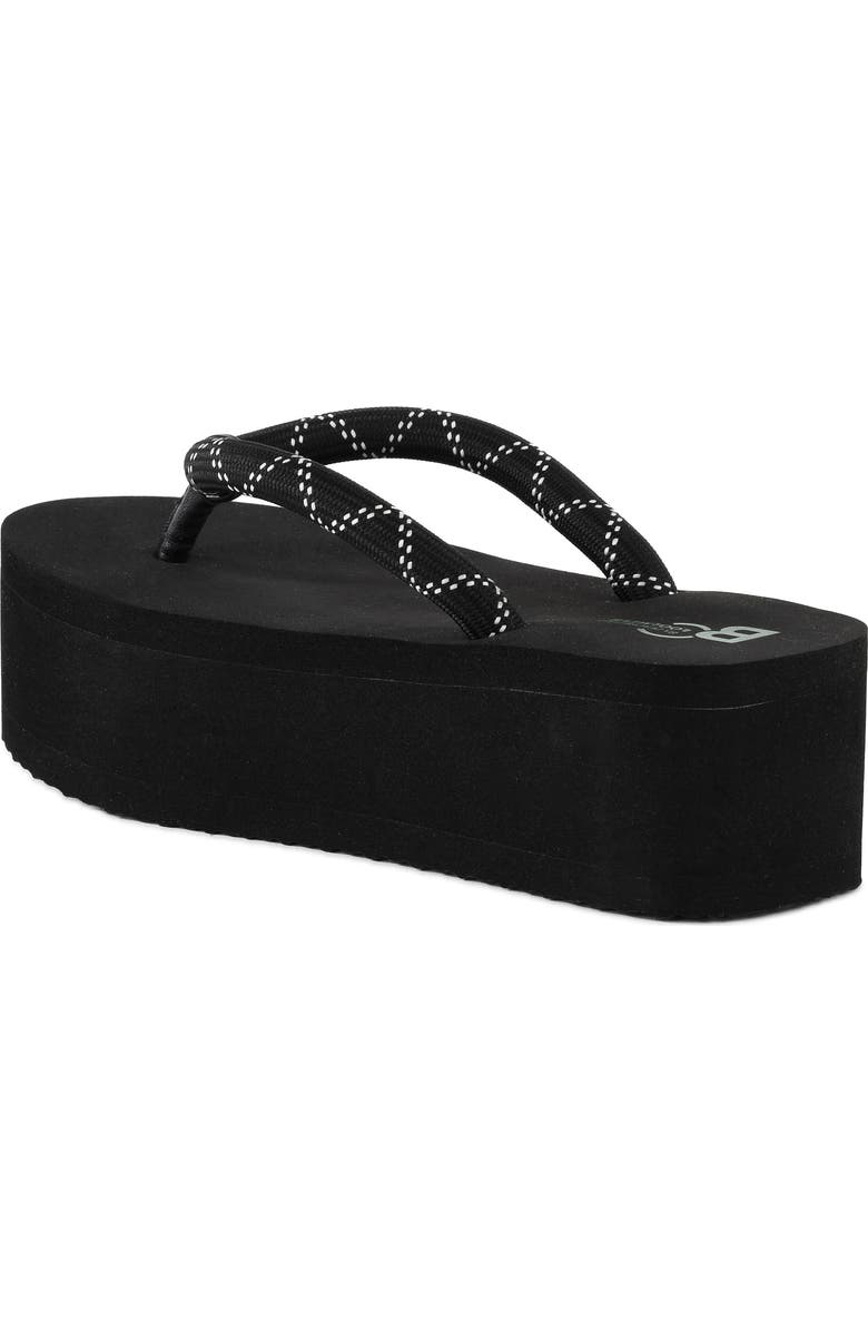 BC Footwear A Pretty Penny Platform Sandal, Alternate, color, Black/ White Rope