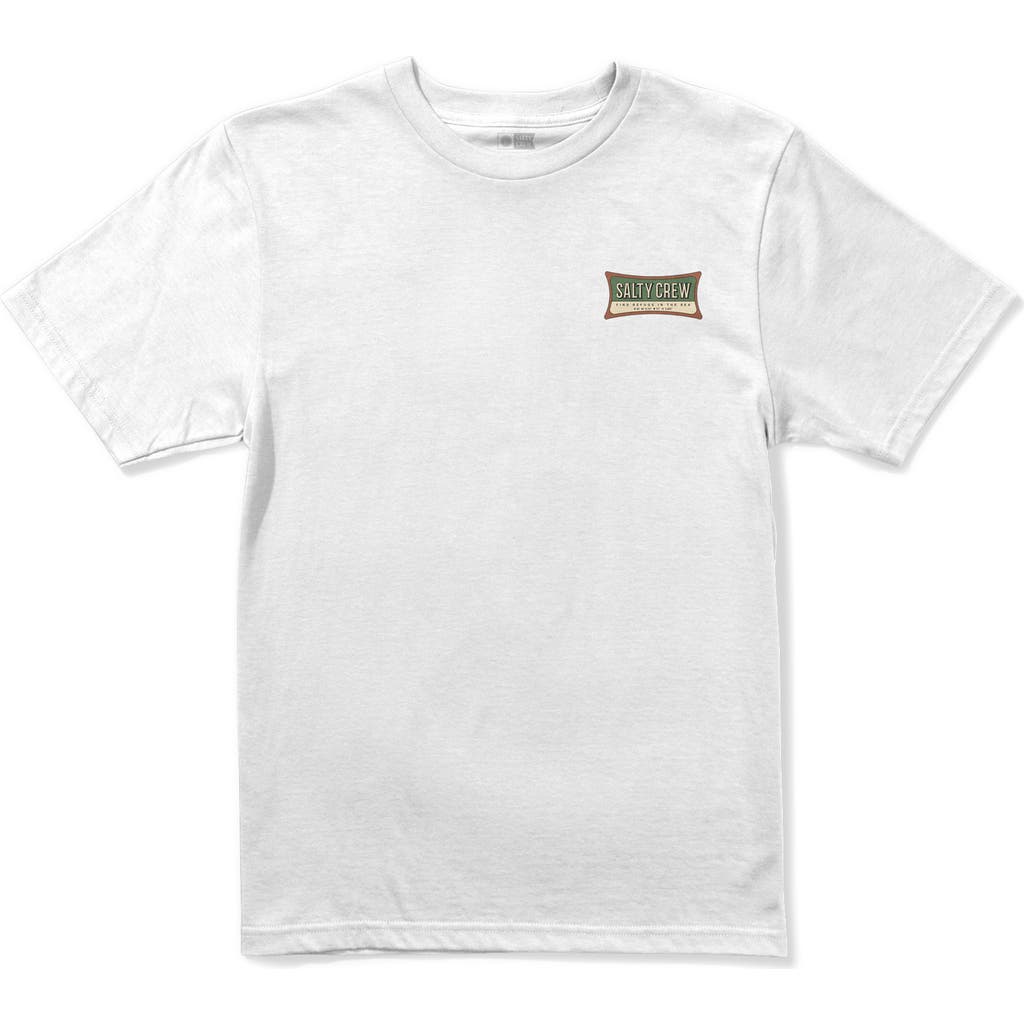 Salty Crew Kids' Essential Cotton Graphic T-shirt In White