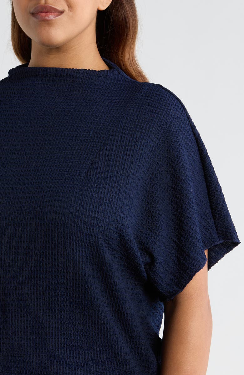 Vince Camuto Pucker Knit Top, Alternate, color, Classic Navy