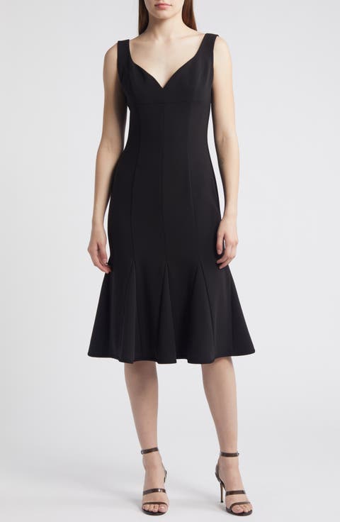 Ashlyn Godet Cocktail Midi Dress