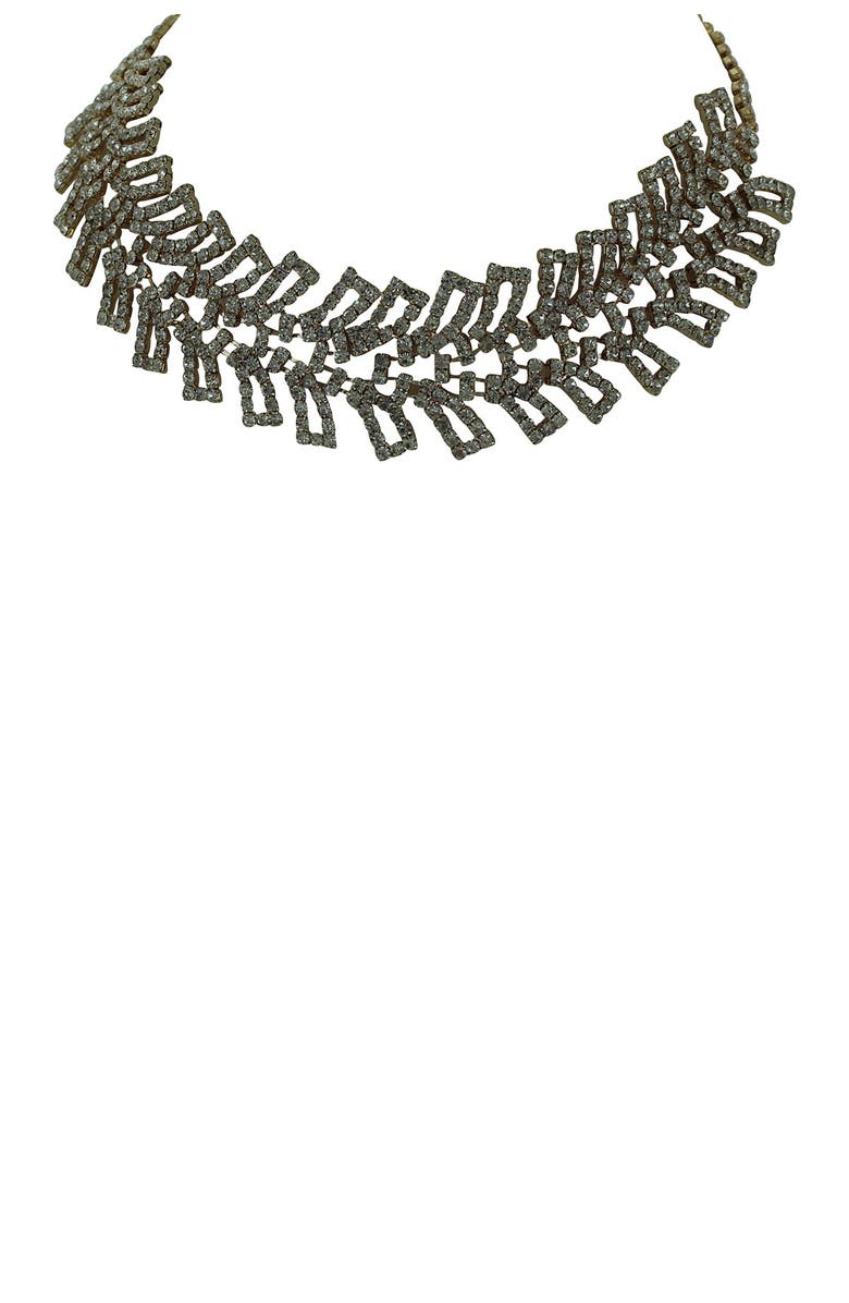 OLIVIA WELLES Galia Multi-Stone Collar Necklace, Main, color, Gold-Clear