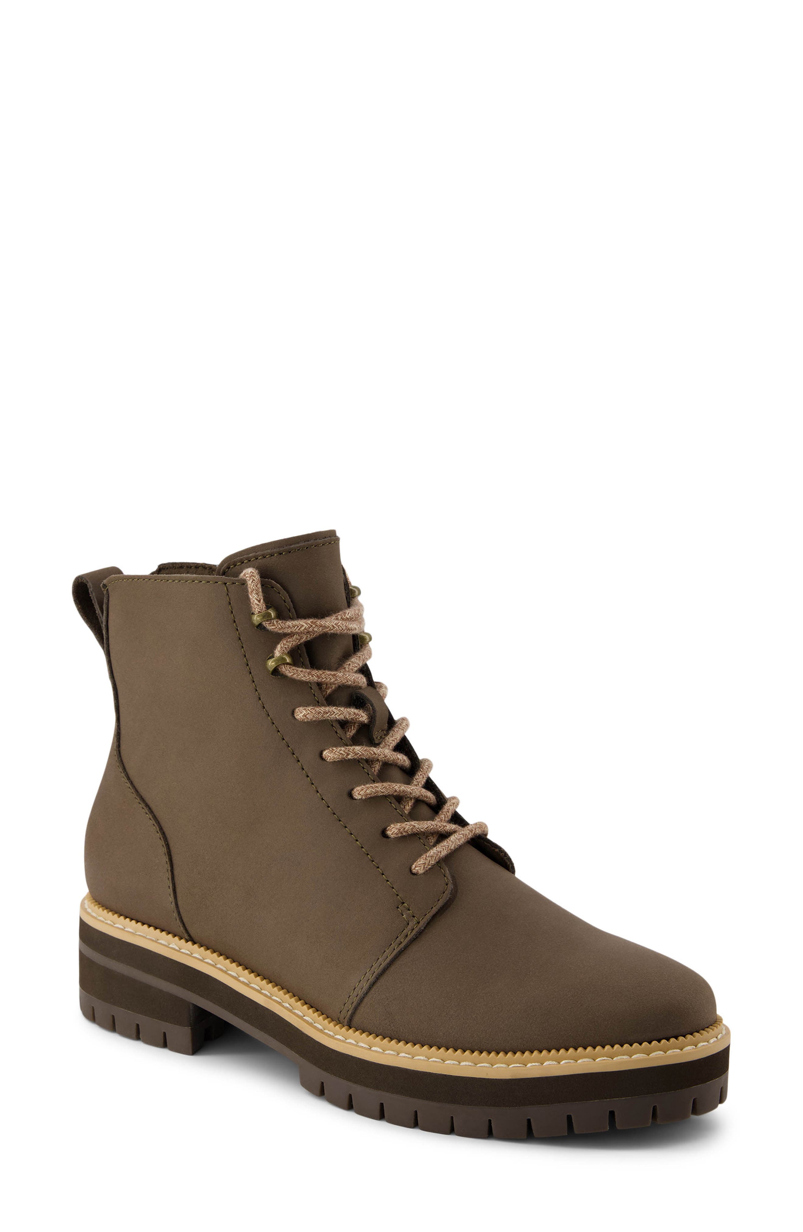 TOMS Wylder Water Resistant Nubuck Hiking Boot, Alternate, color, Green