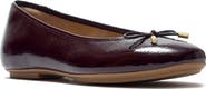 FitFlop Delicato Bow Textured Patent Leather Ballet Flats