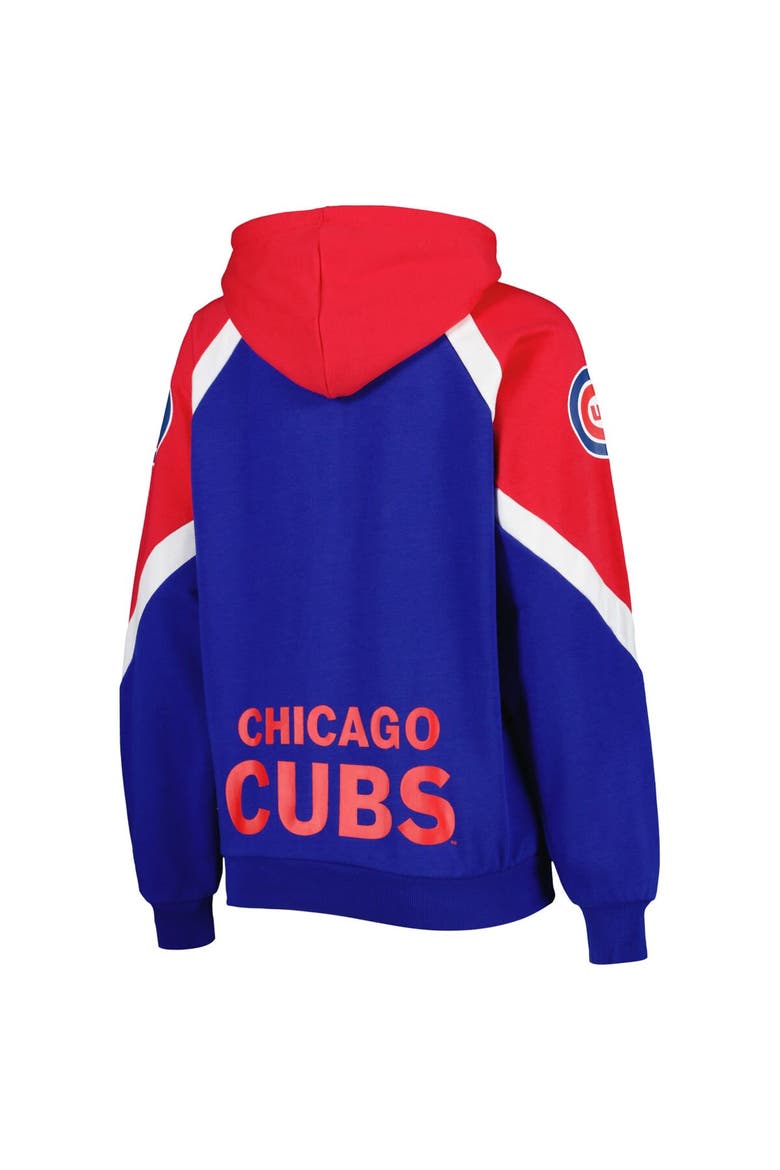 Women's Starter Royal/Red Chicago Cubs Hail Mary Full-Zip Hoodie, Alternate, color, Royal