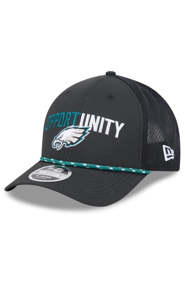 New Era Men
s New Era Black Philadelphia Eagles 2025 Inspire Change 9FORTY M-Crown Adjustable Hat, Alternate, color, Black