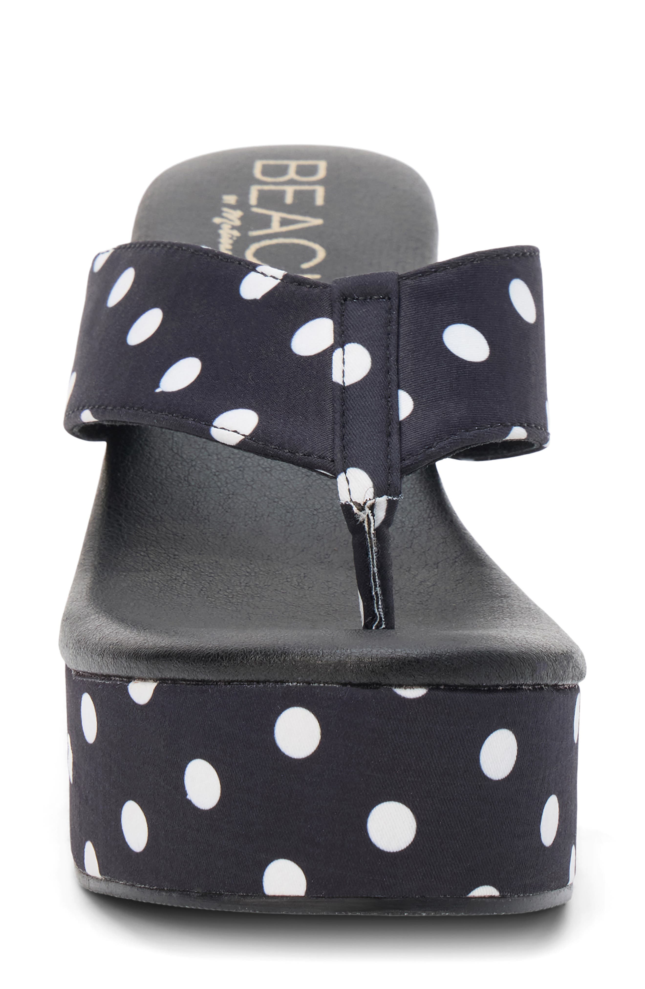 Coconuts by Matisse Bonnie Platform Flip Flop, Alternate, color, Black Dot
