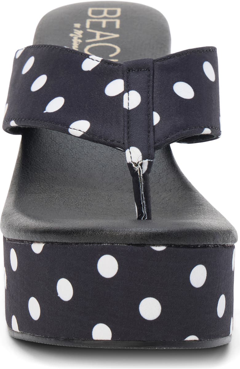 Coconuts by Matisse Bonnie Platform Flip Flop, Alternate, color, Black Dot