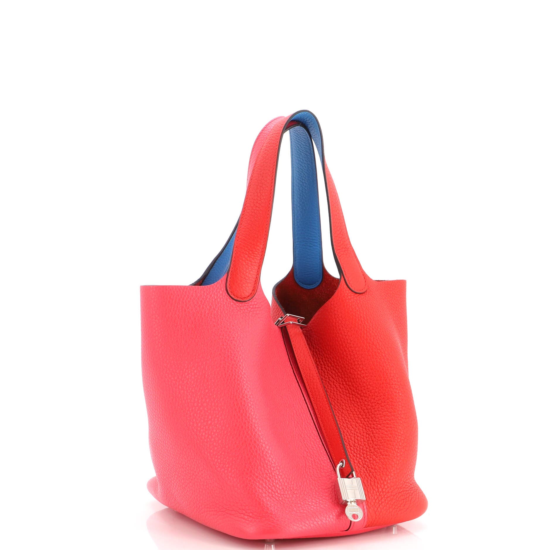 Casaque Picotin Lock Bag Clemence MM, Alternate, color, Red