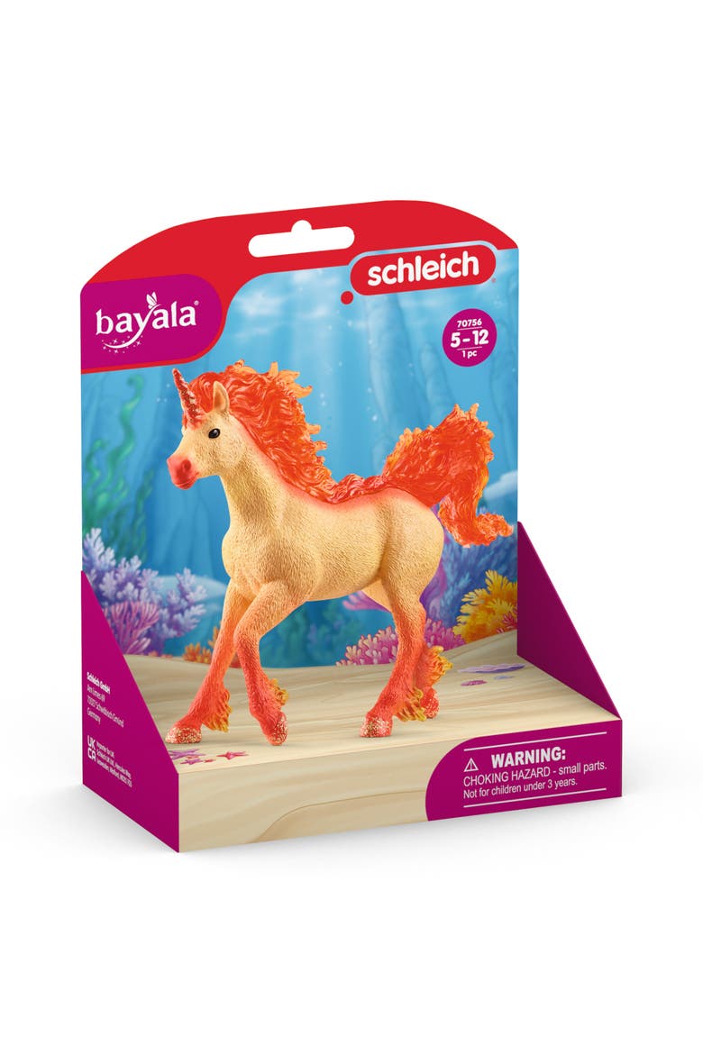 Bayala Elementa Fire Unicorn Stallion, Collectible Figurine, Kids, Alternate, color, Multicolored
